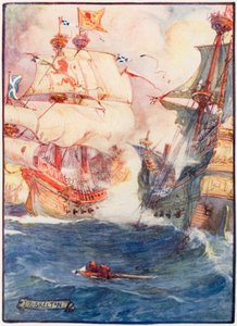 Sea Fight Between the Scottish and English by Joseph Ratcliffe Skelton