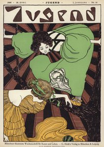 Cover illustration for Jugend magazine by Joseph Rudolf Witzel