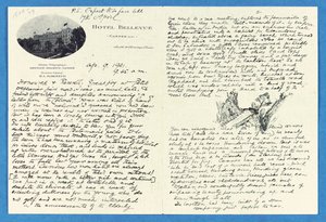 Autograph letter to Col. H. W. Feilden, Hotel Bellvue Cannes, 9th April