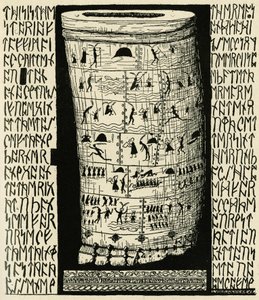 Drawing by Kipling representing Taffimai Metallumai in Rudyard Kipling