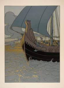 Illustration. The Nibelungen by Joseph Sattler
