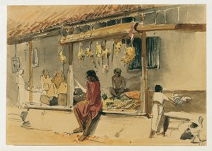 Chicken Dealer in Point de Galle on Ceylon (Sri Lanka)