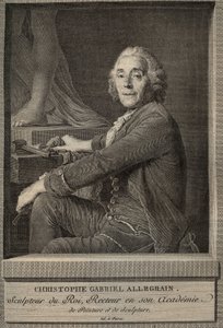 Portrait of Christophe-Gabriel Allegrain (1710-1795), French sculptor (engraving after the painting by Joseph-Siffrein Duplessis)