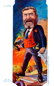 Jean Léon Jaurès - Caricature by Sirat