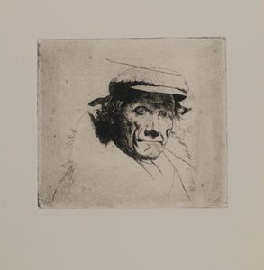 Untitled - Man with Cap and Fur Collar by Joseph Stella