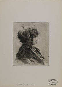 Untitled--Woman with Scarf and Disheveled Hair