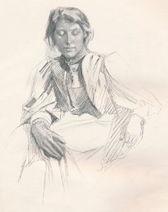 Study in Lead Pencil, c1897 by Joseph Syddall