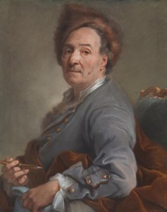 Self-Portrait with a Fur Cap by Joseph Vivien