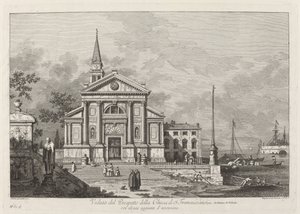 Veduta del Prospetto della Chiesa del S. Francesco by Joseph Wagner