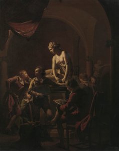 Academy by Lamplight by Joseph Wright of Derby