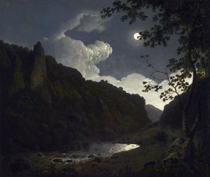 Dovedale by Moonlight by Joseph Wright of Derby