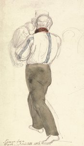 Seaman Holding a Monkey