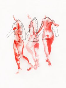 Abstract Red Figures