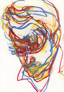 Vibrant Abstract Head by Joshua Hoskins