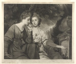Mrs. Harriet Bouverie and Mrs. Frances Ann Crewe, engraved by Giuseppe Marchi, 1770 by Joshua Reynolds