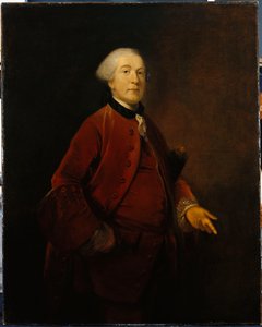 Portrait of George Ashby, standing, three-quarter length, wearing a jacket and waistcoat by Joshua Reynolds