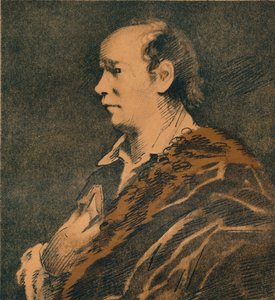 Sketch of Oliver Goldsmith, by Sir Joshua Reynolds, 1769-70, 1906 by Joshua Reynolds