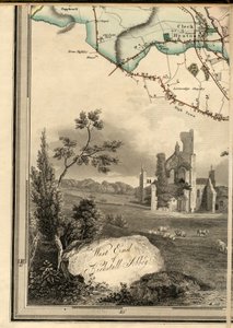 D1, Cleckheaton & Engraving of the West End of Kirkstall Abbey by Joshua Thorp