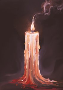 Melting Candle Flame