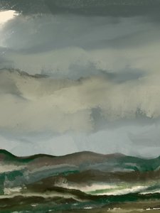 Moody Mountain Landscape