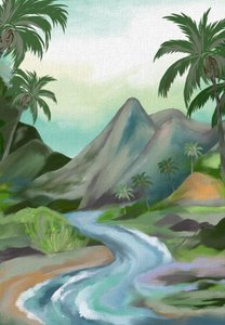 Tropical Mountain River by Josie George