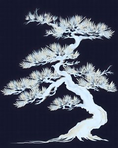 White Bonsai Tree by Josie George