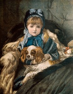 Young Girl and Her Dog