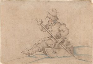 A Boy on a Sled by Jost Amman