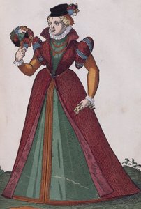 Noblewoman from Ferrara, engraving from 