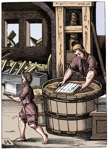 Paper maker, 16th century by Jost Amman