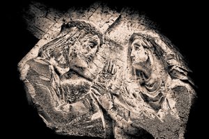 Jesus and Mary, from the series Stations of the Cross by Joy Lions