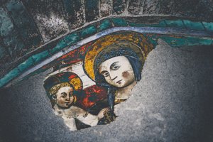 Madonna and Child, from the series Mary and Jesus in Savonna by Joy Lions