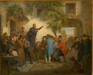 At an inn - Election in Ghent in 1830 by Jozef Geirnaert