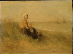 Woman on the Shore by Jozef Israëls