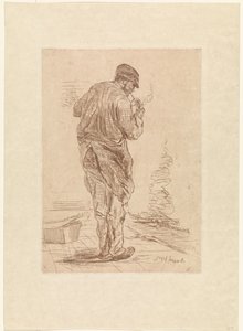 Man Smoking a Pipe by Jozef Israëls