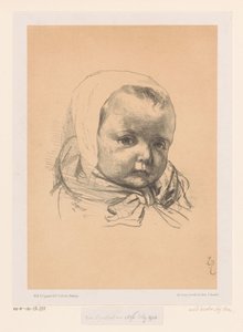 Portrait of a Baby with Cap by Jozef Israëls