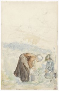 Two Women Working in the Field by Jozef Israëls