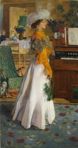 Portrait of Wife or Summer Lodgings by Józef Mehoffer