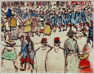 The Departure. They Go to the Train