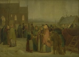 Peasants Outside the Church on a Christmas Morning