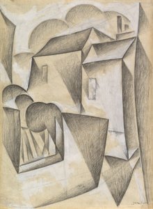 Houses in Paris, Place Ravignan by Juan Gris