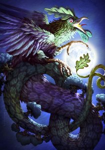 Moonlit Forest Dragon by Juan Hernaz