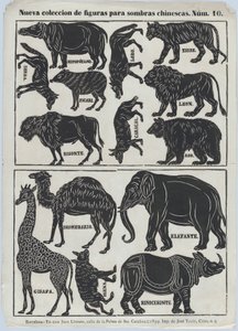 Sheet 10 of figures for Chinese shadow puppets