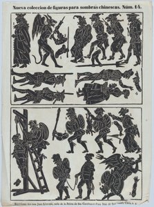 Sheet 14 of Figures for Chinese Shadow Puppets, 1859 by Juan Llorens