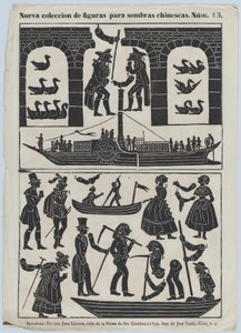 Sheet 15 of figures for Chinese shadow puppets by Juan Llorens