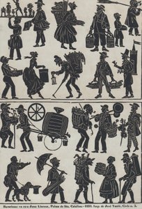 Sheet 3 of Figures for Chinese Shadow Puppets, 1859 by Juan Llorens