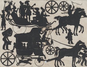 Sheet 5 of Figures for Chinese Shadow Puppets, ca. 1850-70 by Juan Llorens
