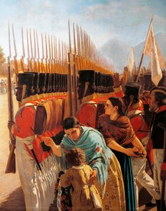 Troops in Rancagua (detail) by Juan Manuel Blanes