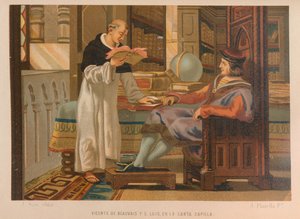 Vincent of Beauvais and Saint Louis. From: La ciencia y sus hombres, 1879