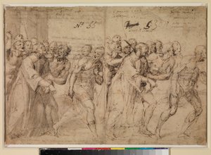 Two Studies for Saint Stephen Being Led to His Martyrdom by Juan de Juanes